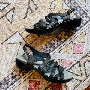 Dansko Strappy Platform Leather Sandal